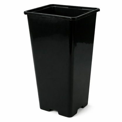 Pflanztopf, viereckig, 2 L, schwarz, 12 x 12 x 20 cm