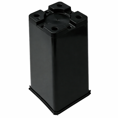 Pflanztopf, viereckig, 2 L, schwarz, 12 x 12 x 20 cm